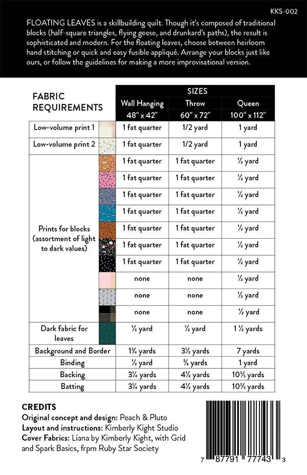 Floating Leaves Quilt Pattern by Kimberly Knight