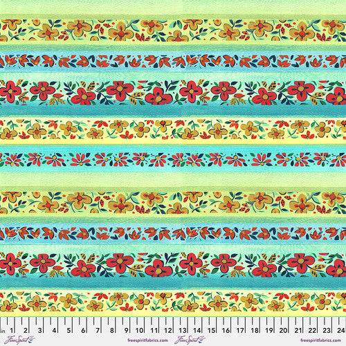 Flowerfields by Sarah Campbell - Hedgerow Flowers - Aqua