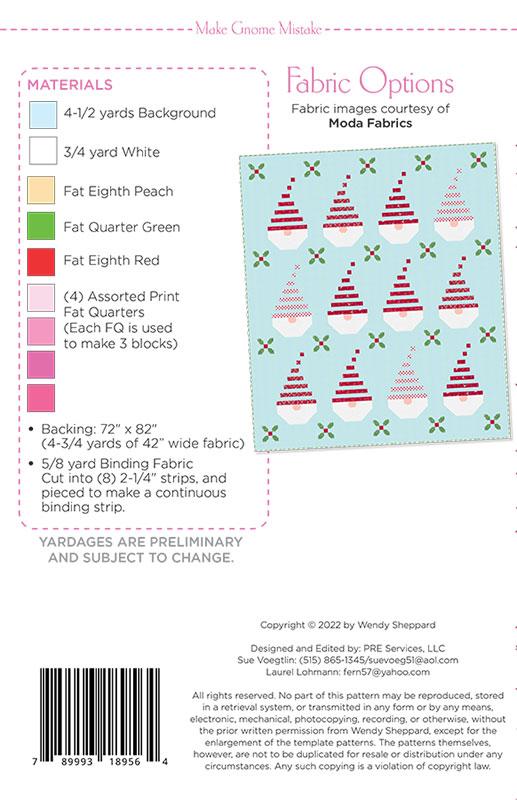 Make Gnome Mistake Quilt Pattern by Wendy Sheppard