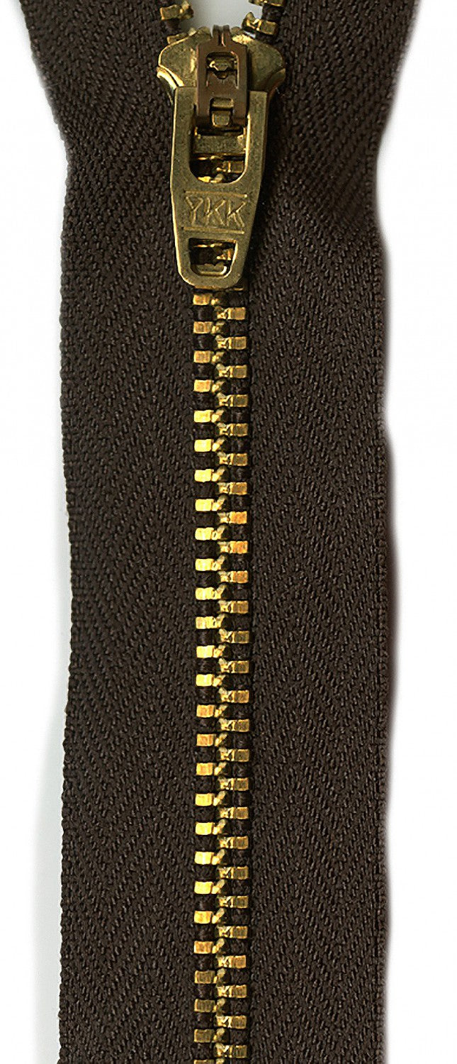 Metal Jean Zipper 7 in Sable Brown : YKK
