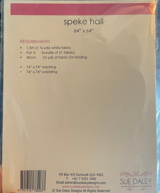 Speke Hall Quilt Pattern by Sue Daley