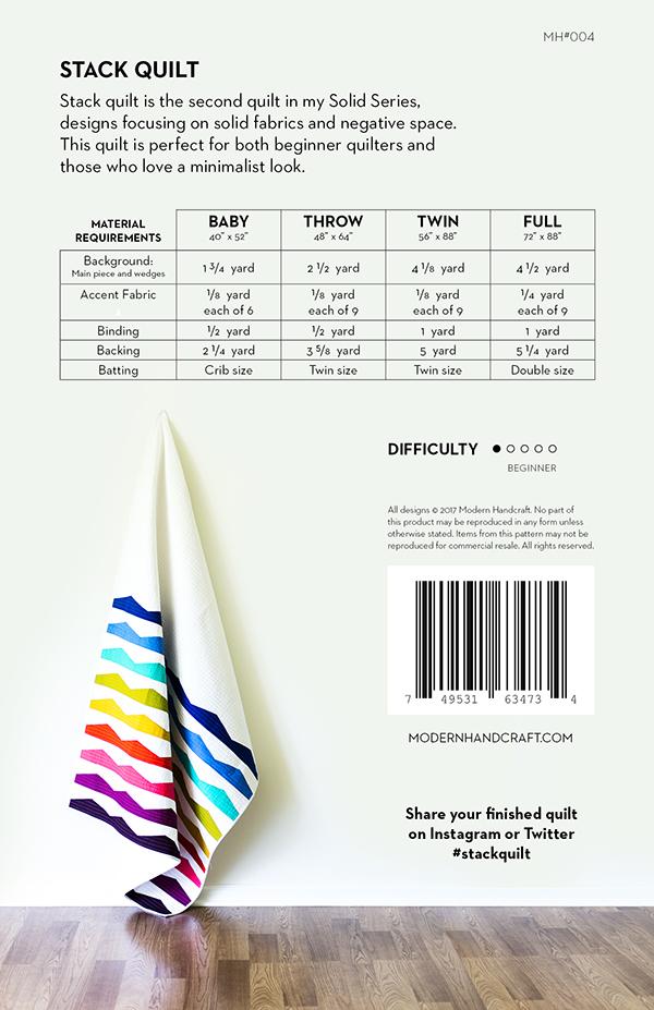 Stack Quilt Pattern by Modern Handcraft