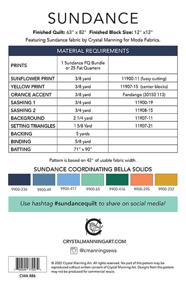 Sundance Quilt Pattern by Crystal Manning