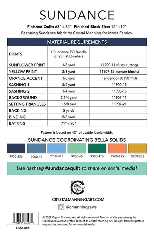 Sundance Quilt Pattern by Crystal Manning