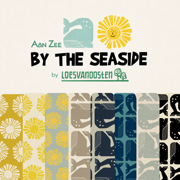 By The Seaside II by Loes Van Oosten Cotton + Steel Fabrics