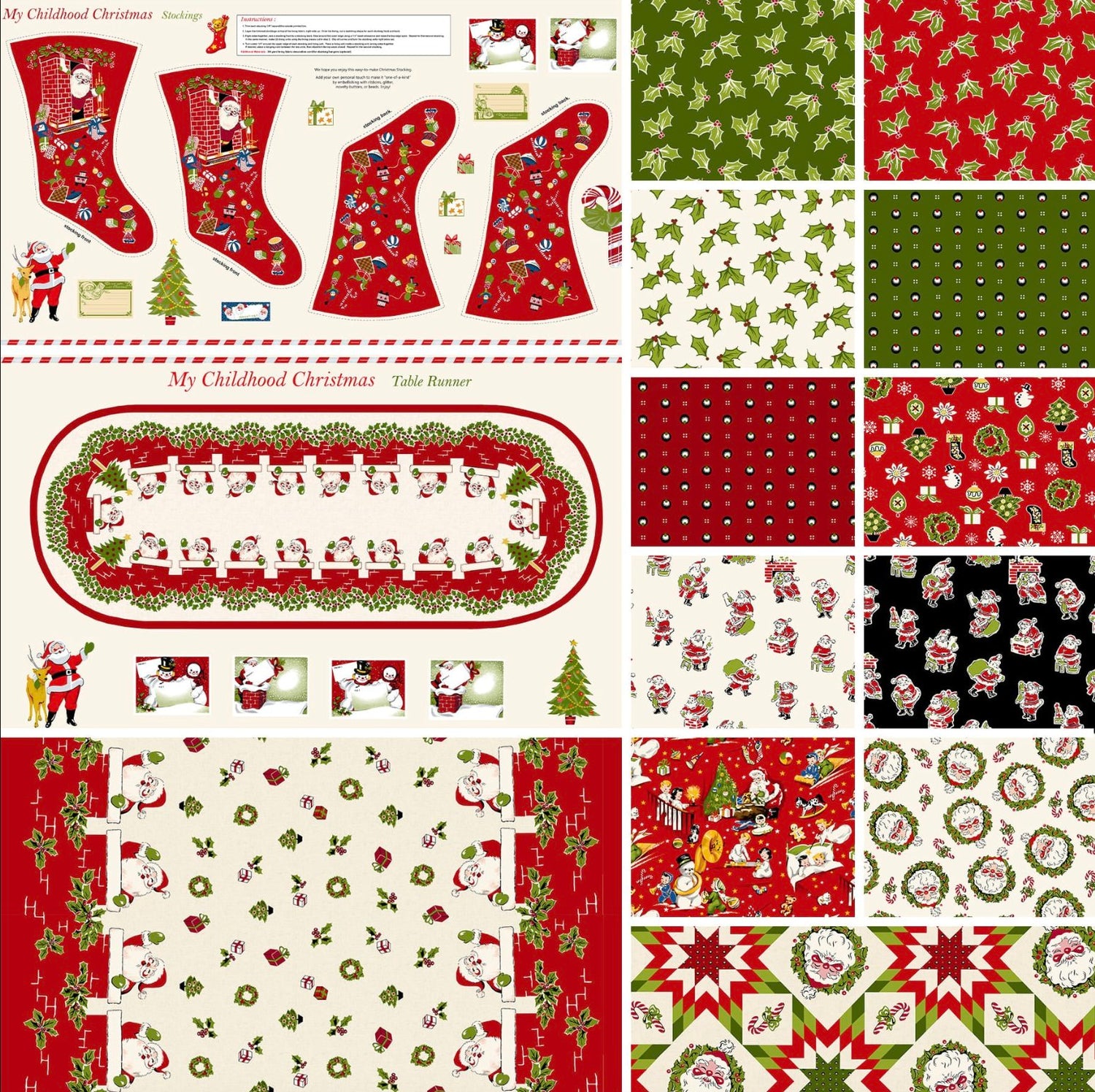 My Childhood Christmas by Stacy West Buttermilk Basin  Henry Glass Fabrics