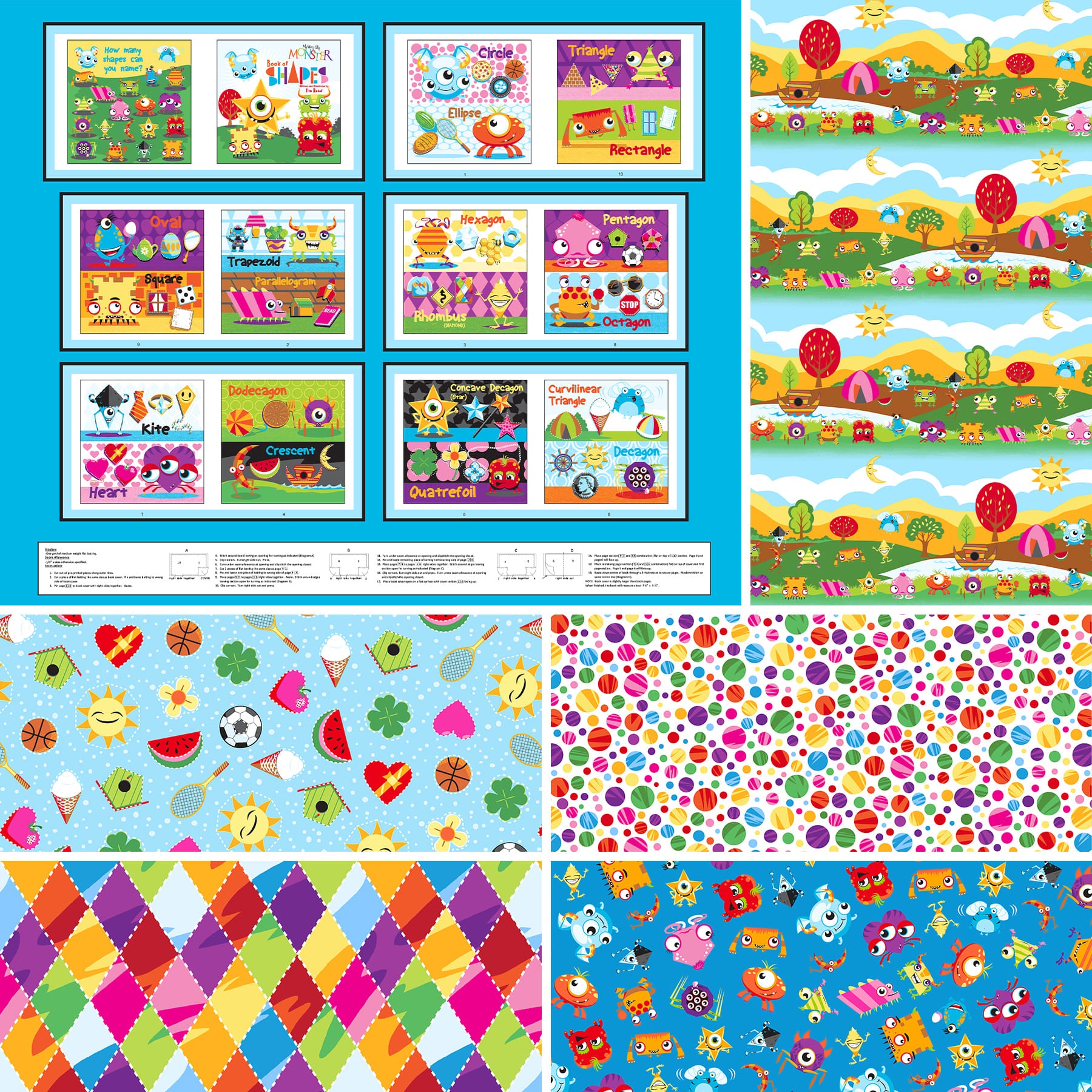 Moda On high quality the Go Clouds Trucks Children's Themed Quilters Fabric 15 Yards 20724 11