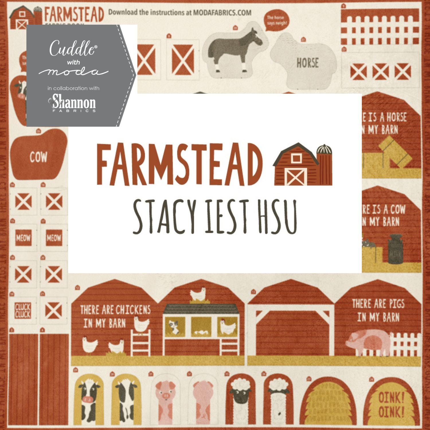 Farmstead Quilting Cuddle by Stacy Iest Hsu from Moda and Shannon Fabrics