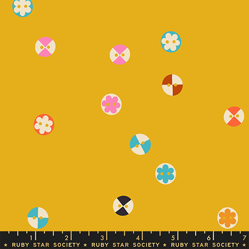 1-800-Notions by Ruby Star Society Collaborative REPRINT : Buttons Goldenrod RS5208 13
