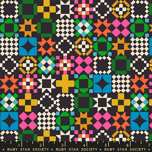 1-800-Notions by Ruby Star Society Collaborative REPRINT : Quilty As Charged Soft Black RS5215 14