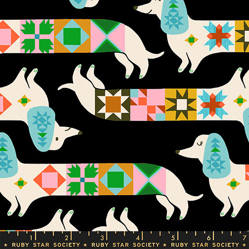 1-800-Notions by Ruby Star Society Collaborative REPRINT : Quilty Dog Soft Black RS5213 13