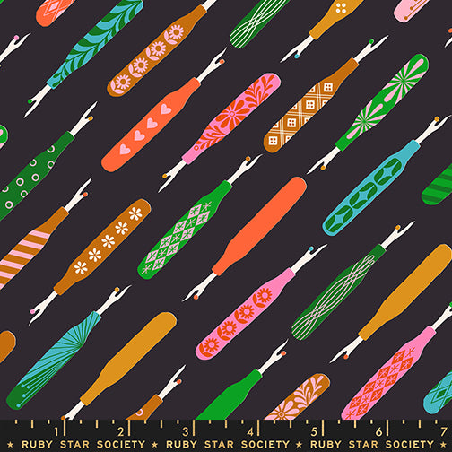 1-800-Notions by Ruby Star Society Collaborative REPRINT : Seam Rippers Soft Black RS5210 15