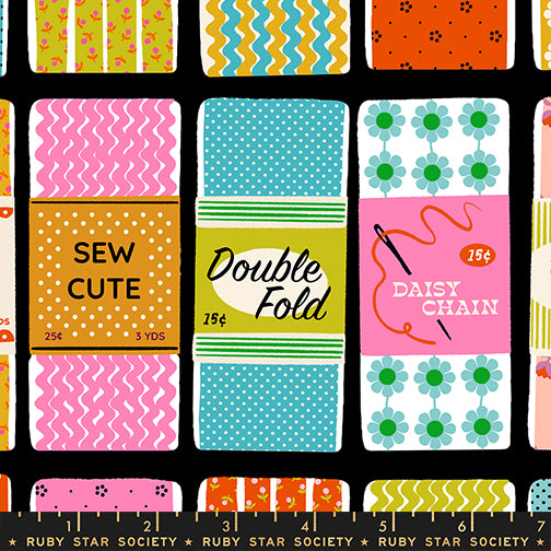 1-800-Notions by Ruby Star Society Collaborative REPRINT : Sew Cute Soft Black RS5207 12