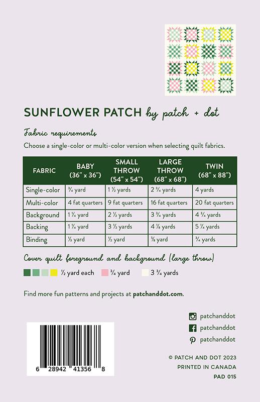 1-800-Notions by Ruby Star Society Collaborative REPRINT : Sunflower Patch Quilt Kit