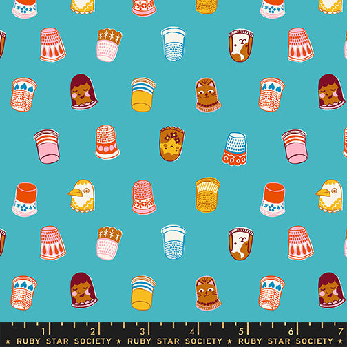 1-800-Notions by Ruby Star Society Collaborative : Thimbles Turquoise RS5211 15