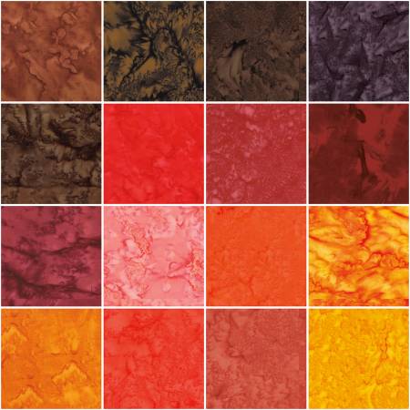 Batik Hand Dyes Warm Glow by RBD Collection - Layer Cake (Expected February 2025)