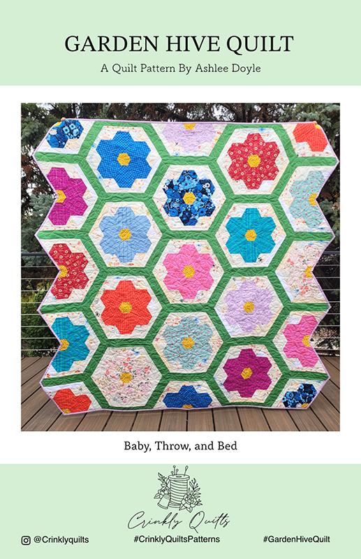 Garden Hive Quilt Pattern by Crinkly Quilts