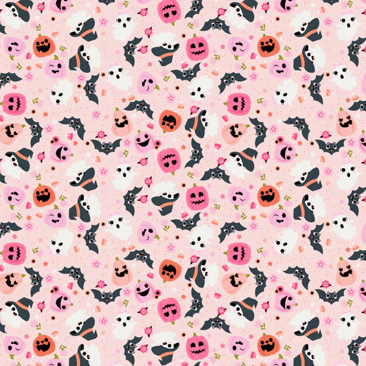 Not Scary by Poppie Cotton : Going Batty Pink