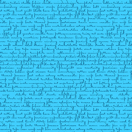 Scrawl by Giucy Giuce : Quilty Words Blue Howlite A-1214-B
