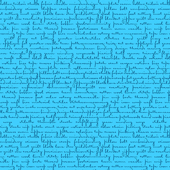 Scrawl by Giucy Giuce : Quilty Words Blue Howlite A-1214-B (Estimated Ship Date Aug. 2024)