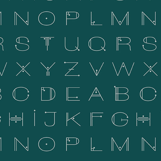 Scrawl by Giucy Giuce : Deco Letters Deep Teal A-1217-T