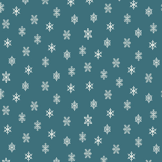 Winter in Snowtown by Stacy West - Snowflakes Teal 1223-77