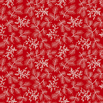 Winter in Snowtown by Stacy West - Blowing Trees Texture Red 1224-88