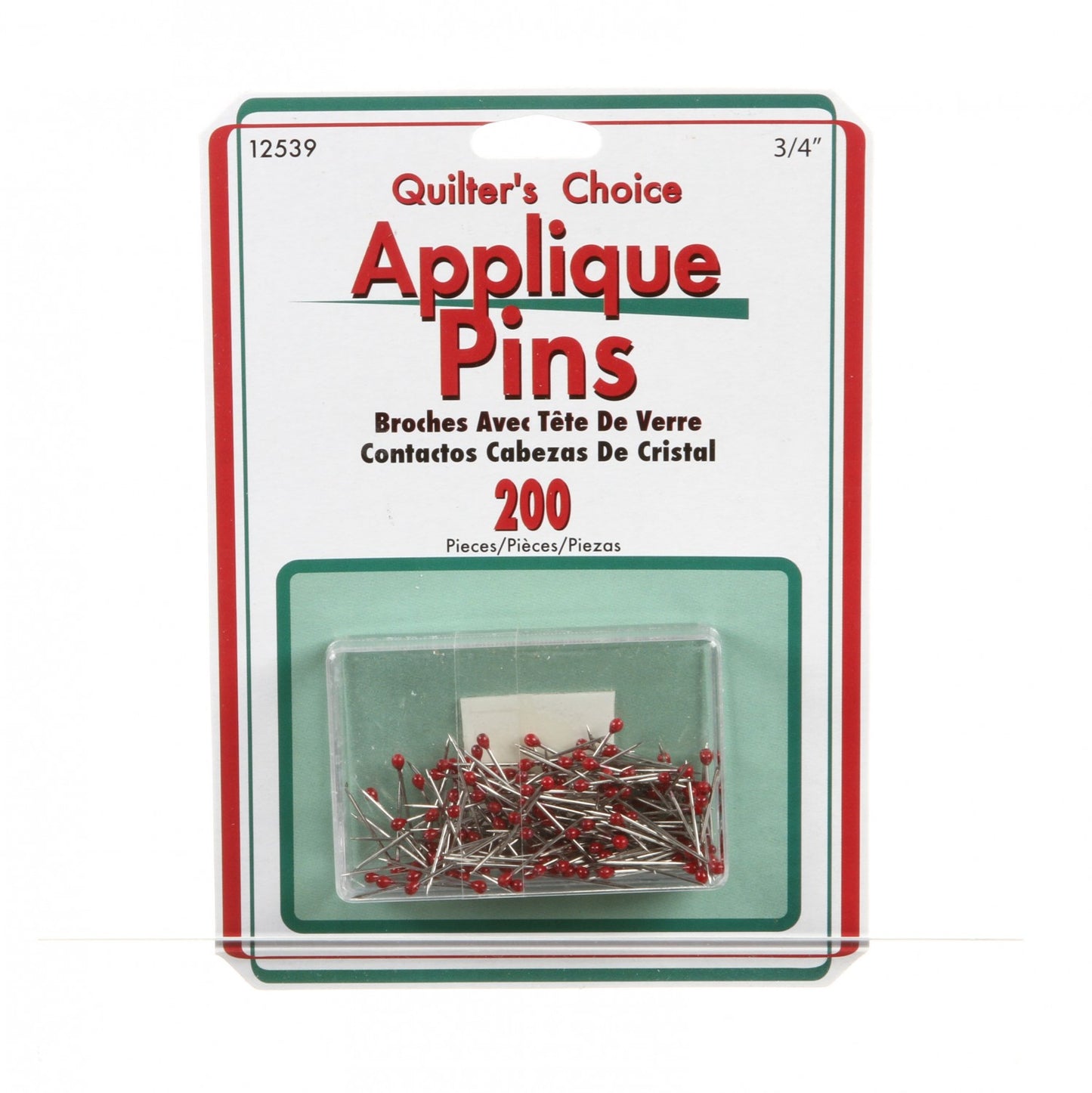 Red Head Applique Pins - 200 count