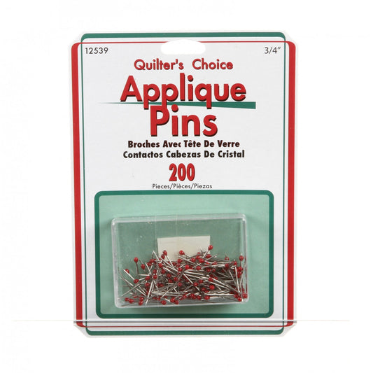 Red Head Applique Pins - 200 count