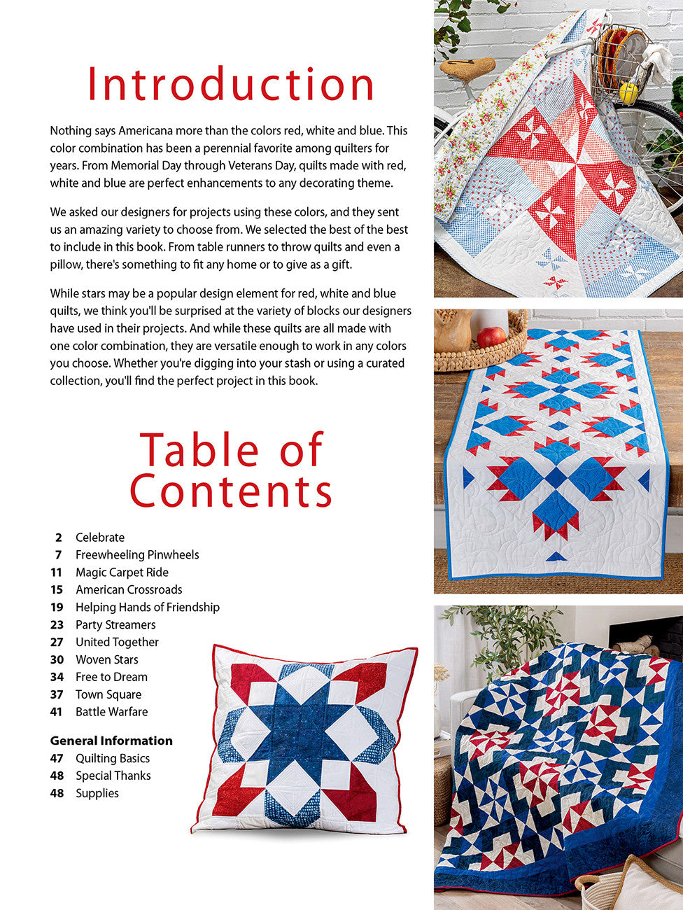 Americana Quilts 11 Designs to Celebrate Red, White & Blue # 141518