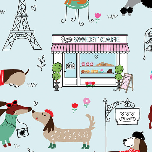 Parisian Pups by Kanvas Studio 2.5" Strips - Special Order (Expected Arrival July 2025)