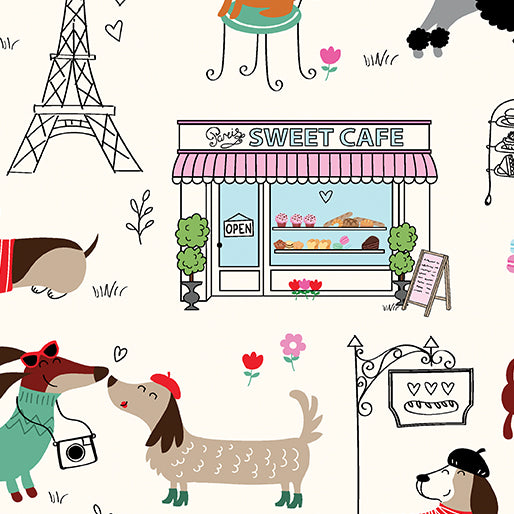 Parisian Pups by Kanvas Studio 2.5" Strips - Special Order (Expected Arrival July 2025)