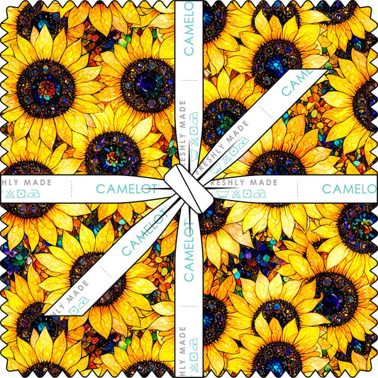 Sonny in the Sunflowers by Peggy Collins 10" Squares - Special Order - Estimated Arrival August 2025