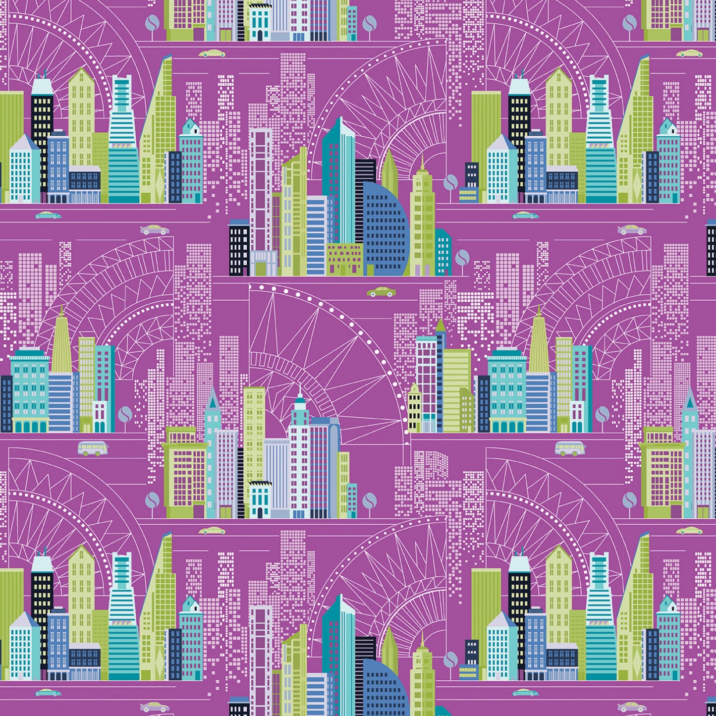 Cityscape Night by Amanda Murphy 42 pc 10" Squares - Special Order (Expected Arrival February 2025)