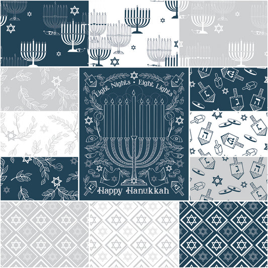 8 Nights, 8 Lights by Tara Reed Collection - 1 Yard Bundle (Expected June 2025)