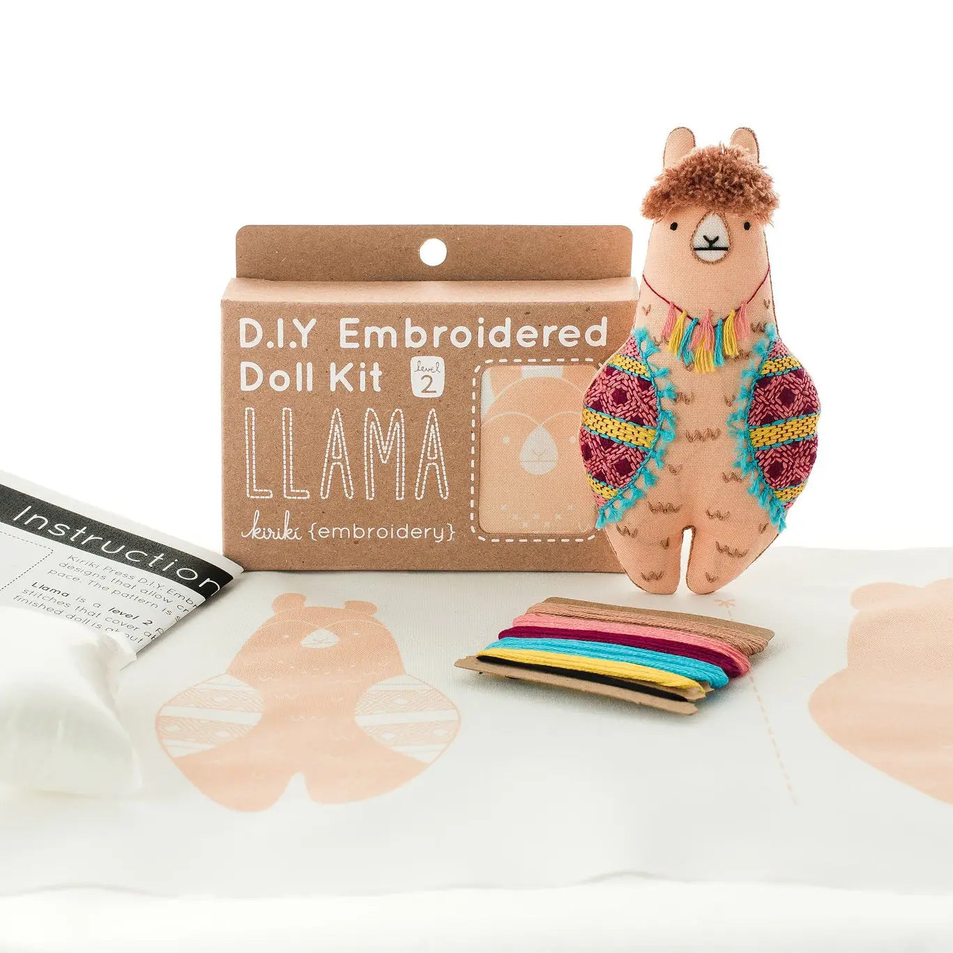 Llama Embroidery Doll Kit