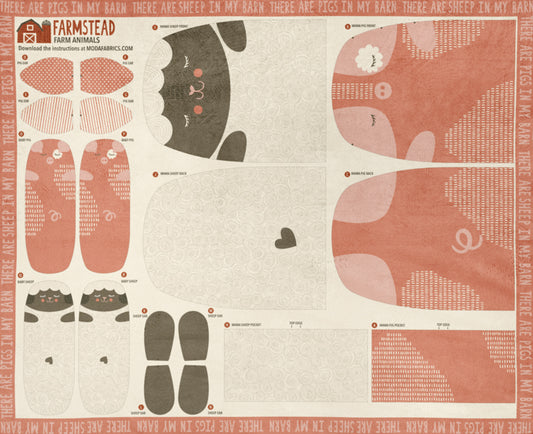 Farmstead Quilting Cuddle by Stacy Iest Hsu - Farm Animal Cuddle Panel Multi 20942 11QC