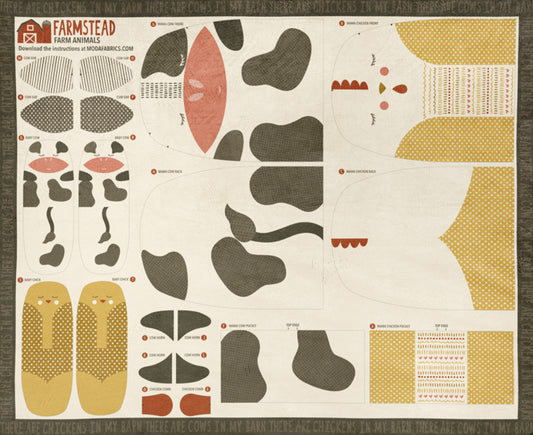 Farmstead Quilting Cuddle by Stacy Iest Hsu - Farm Animal Cuddle Panel Multi 20943 11QC