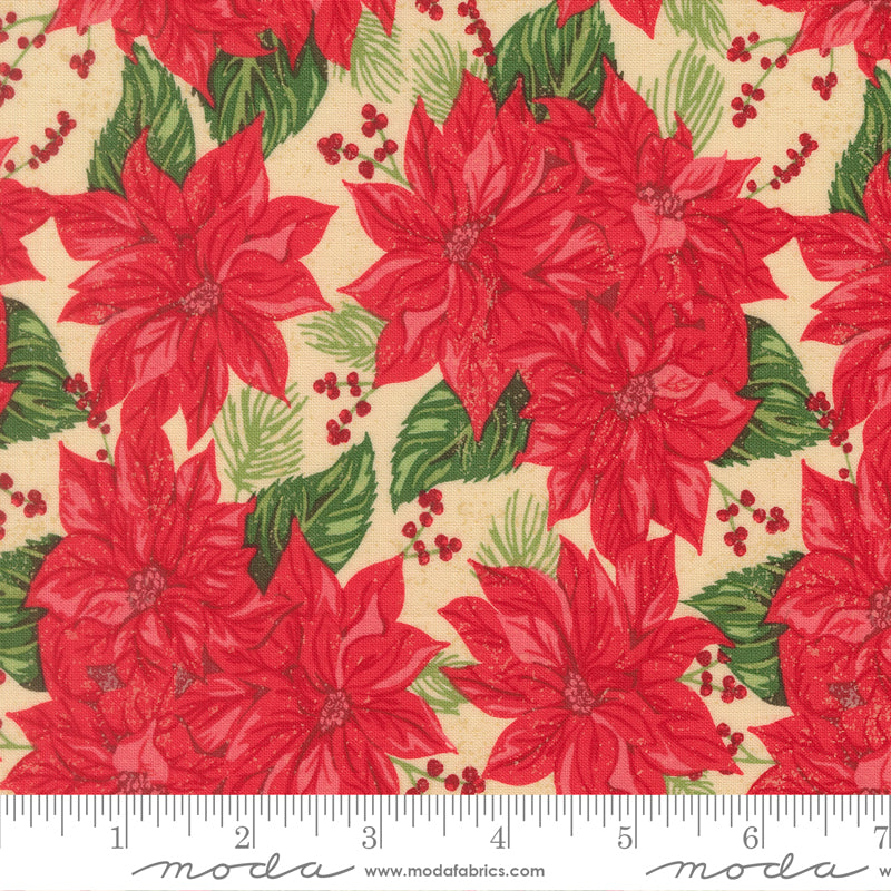 Holiday Cheer by Stacy Iest Hsu : Vintage Poinsettia Natural 20971 11