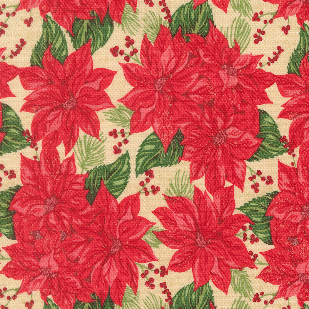 Holiday Cheer by Stacy Iest Hsu : Vintage Poinsettia Natural 20971 11