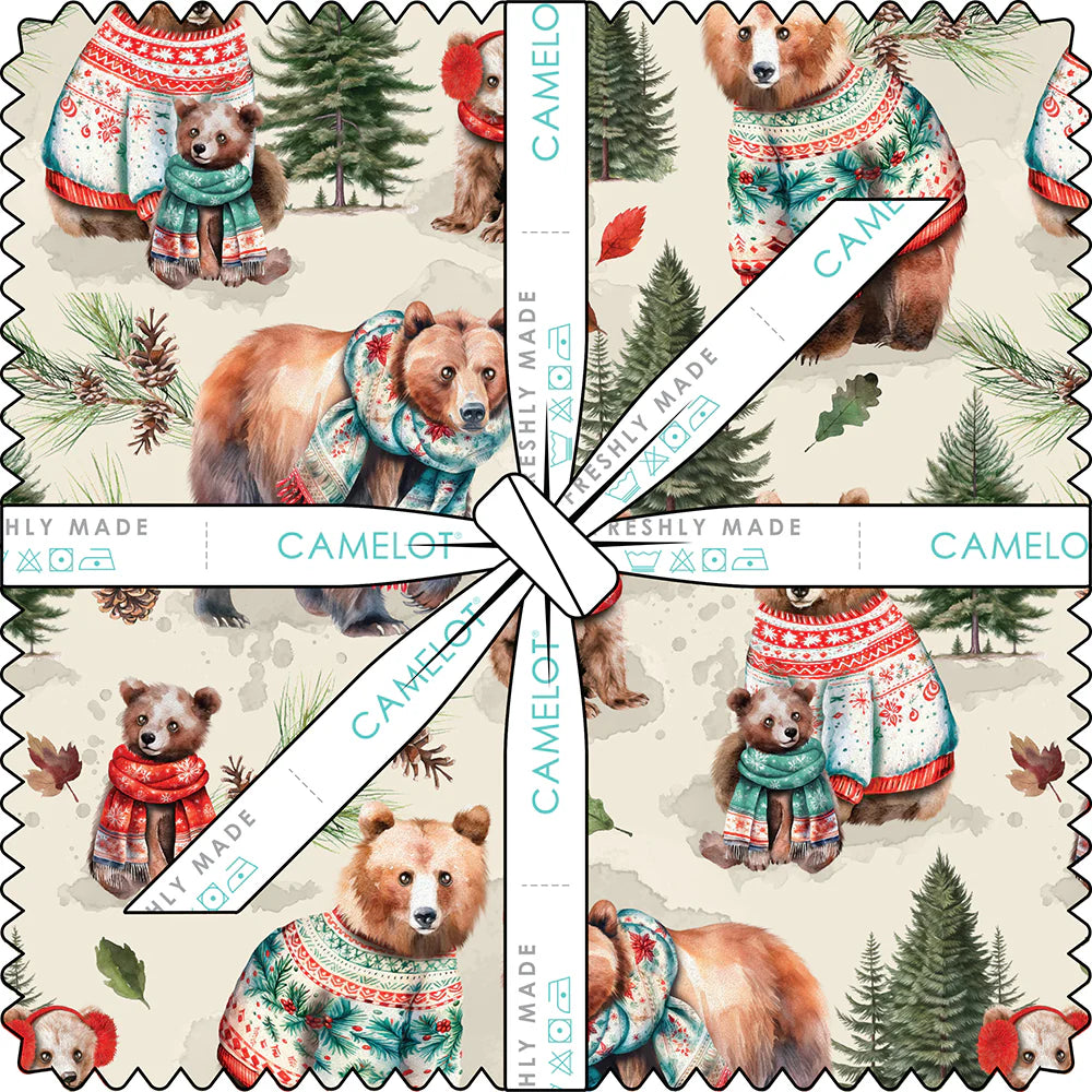 Merry Bearly by Camelot Collection 10" Squares - Special Order - Estimated Arrival August 2025