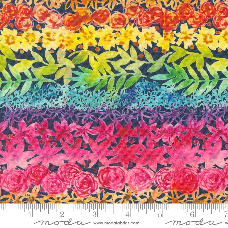 Flower Patches by Amarylis Henderson : Doodled Midnight Rainbow 21825 12 (Estimated Delivery Jan. 2025)