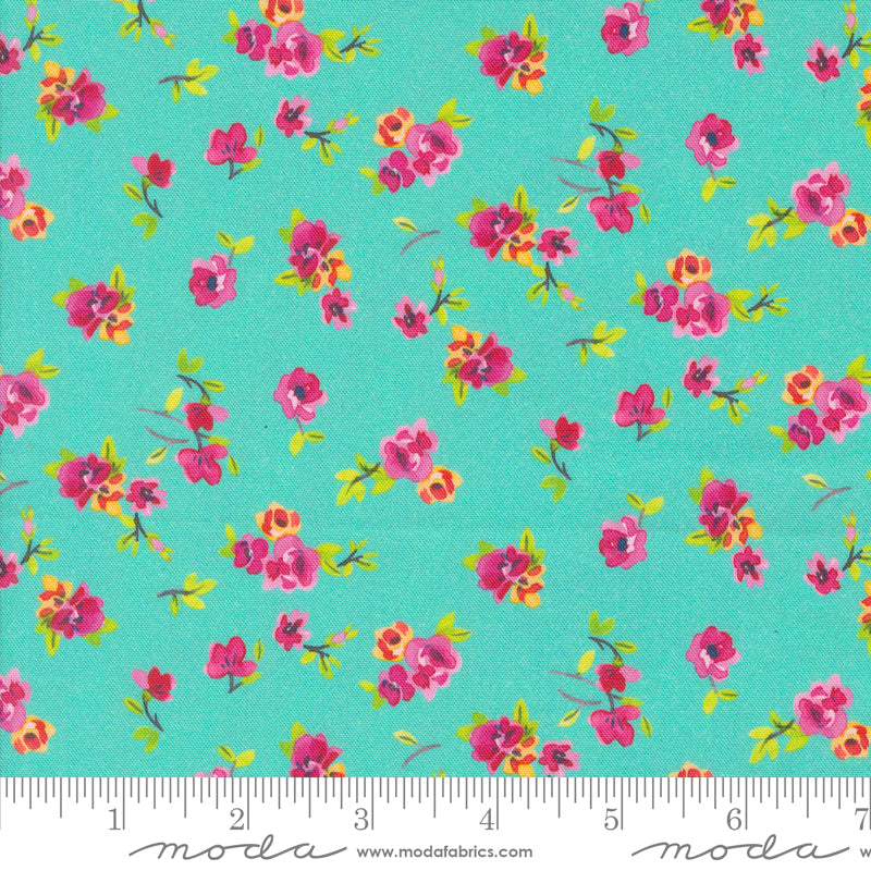 Flower Patches by Amarylis Henderson : Vintage Chintz Robins Egg 21828 17 (Estimated Delivery Jan. 2025)