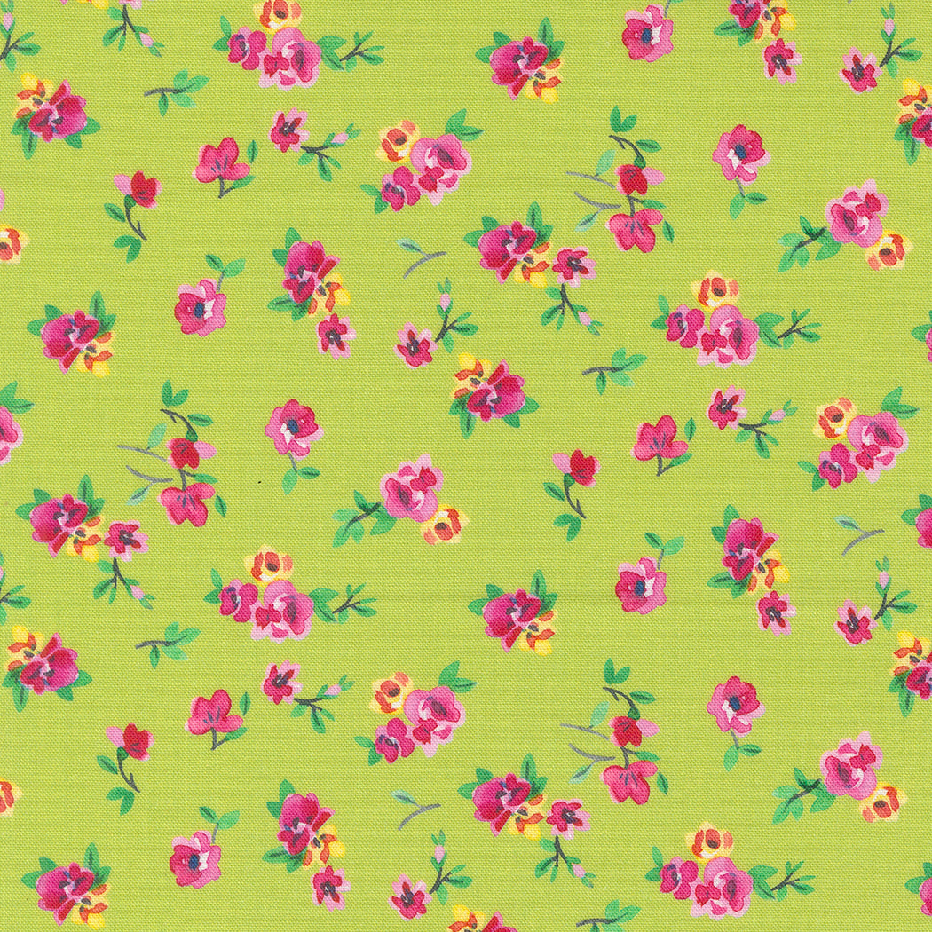Flower Patches by Amarylis Henderson : Vintage Chintz Limeade 21828 18 (Estimated Delivery Jan. 2025)
