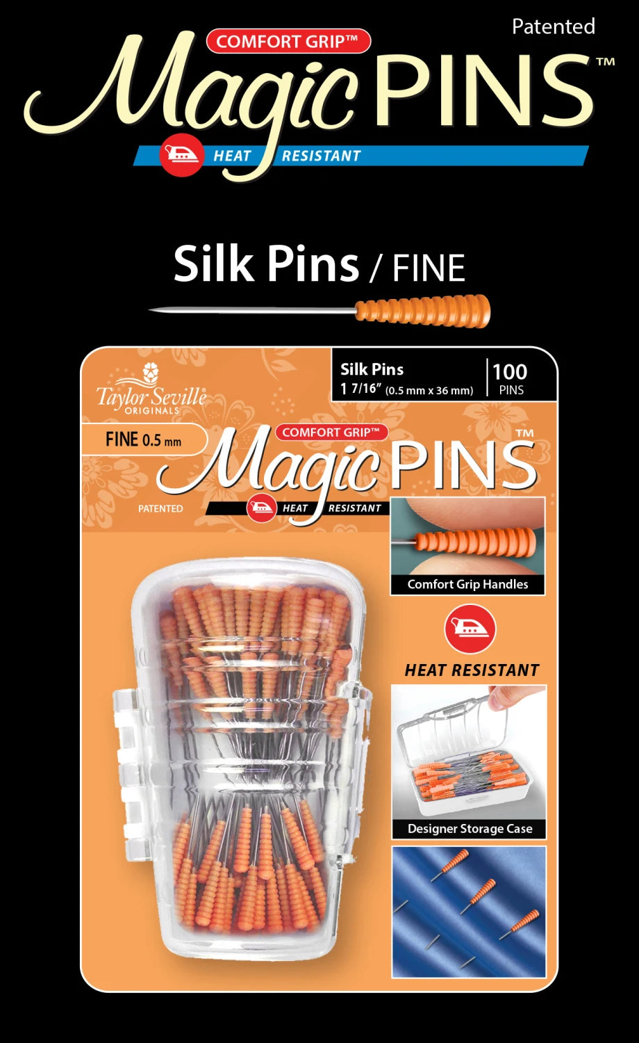 Magic Pins Silk Fine 100pcs