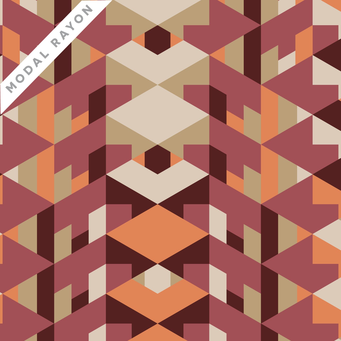 Embellish Rayon by Frank Lloyd Wright : Hollyhock Red/Orange 229426