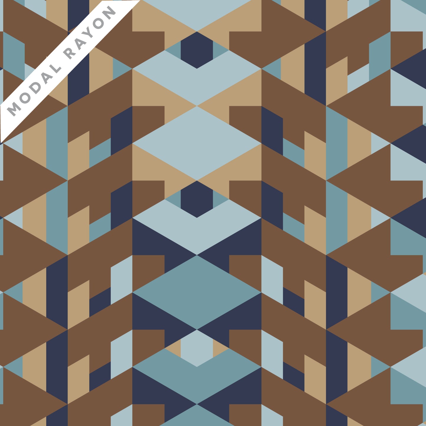 Embellish Rayon by Frank Lloyd Wright : Hollyhock Blue/Brown 229427