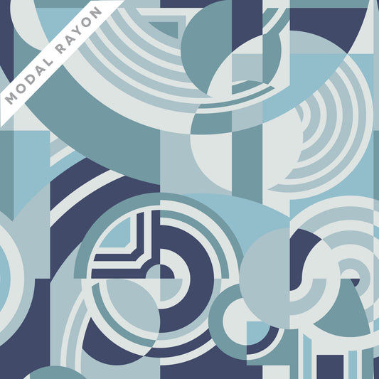 Embellish Rayon by Frank Lloyd Wright : Hoffman Blue 229430