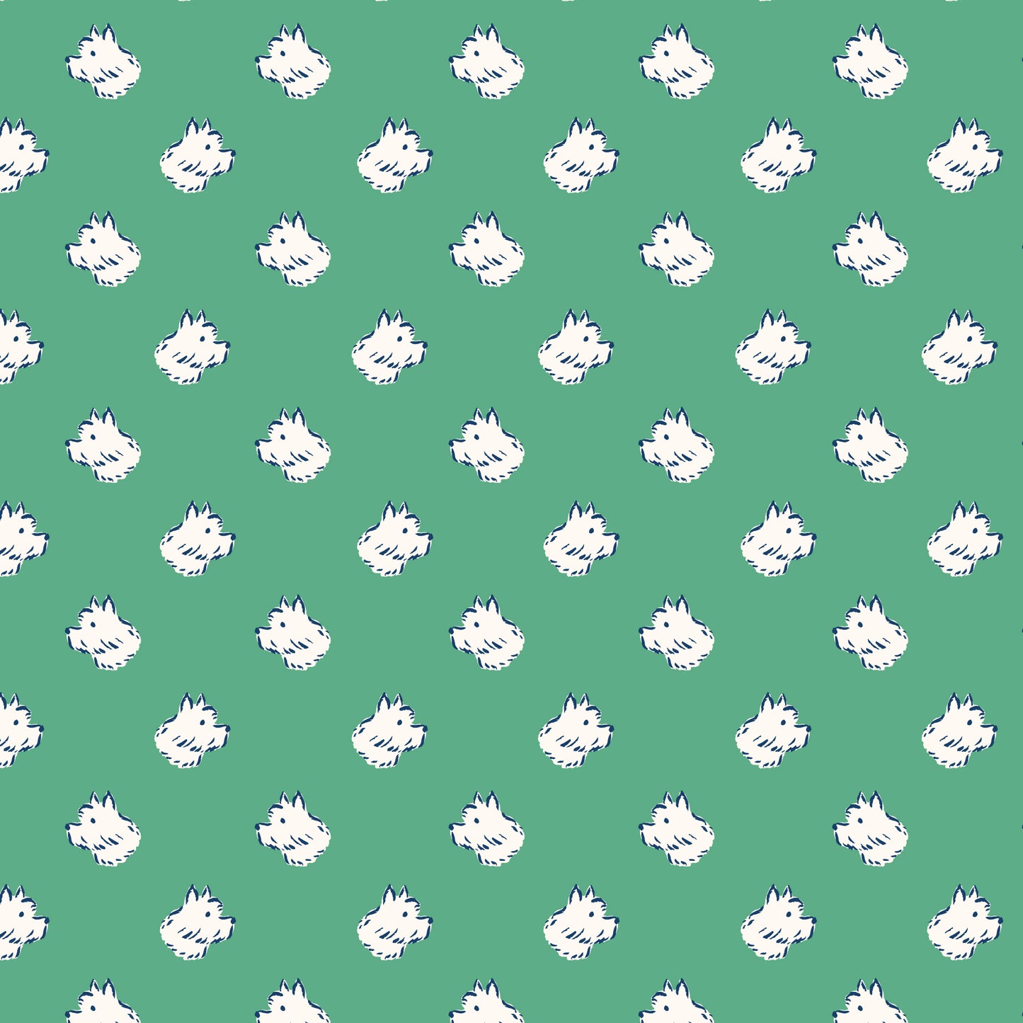 Summer's End by Emily Taylor : Polka Dot Dog Green 229737