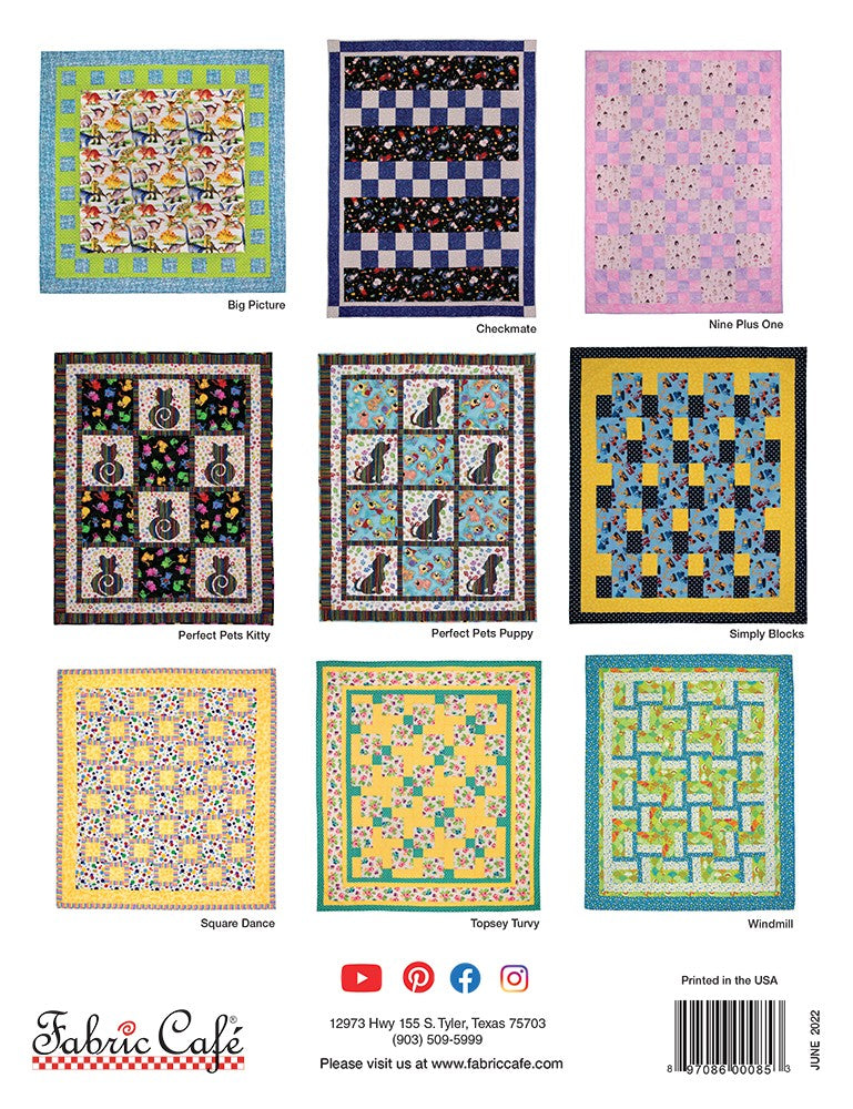 3 Yard Quilts For Kids by Fabric Cafe